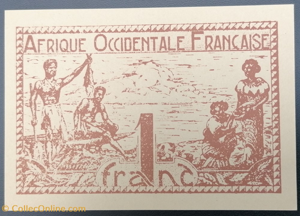 Afrique occidentale française P-034b 1 franc ND1944 billets ouest afrique occidentale francaise p 034b 1 franc nd1944