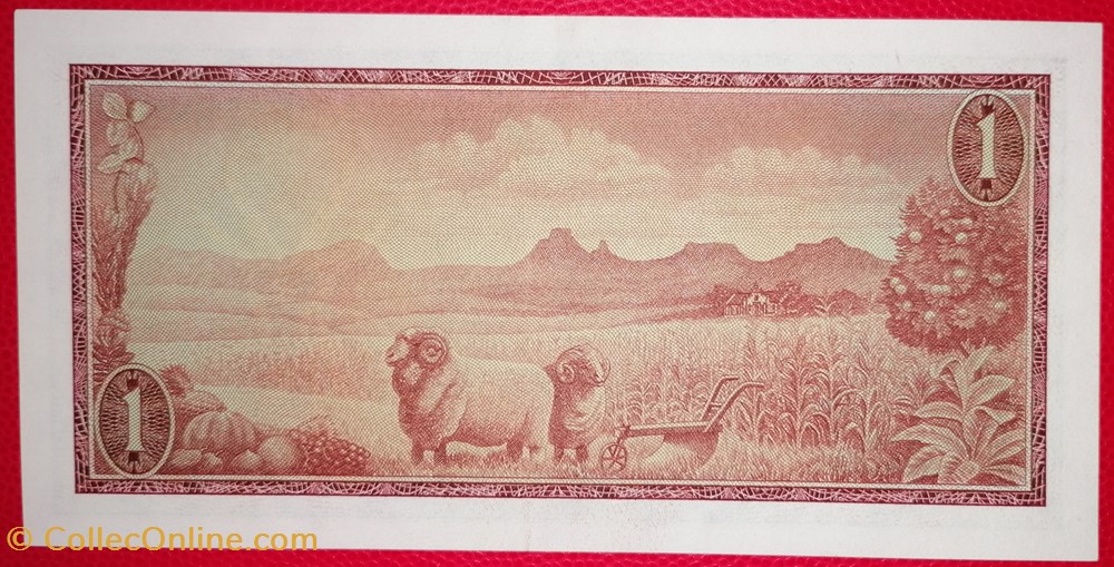 billets afrique du sud p 0109b 1 rand nd1967