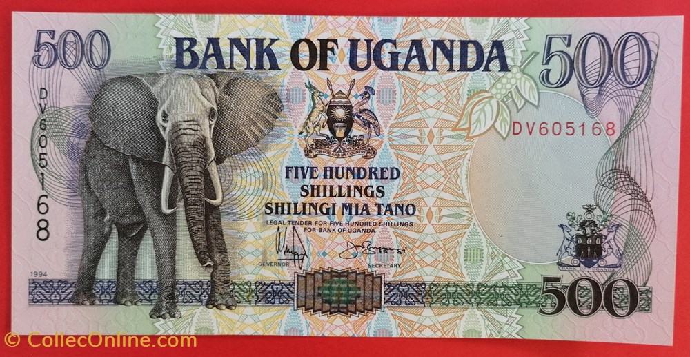 billets afrique ouganda p 035a 1 500 shillings 1994