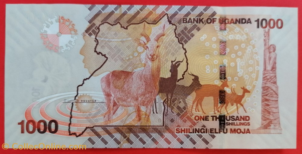 Ouganda P-049a 1000 shillings 2010 billets afrique ouganda p 049a 1000 shillings 2010