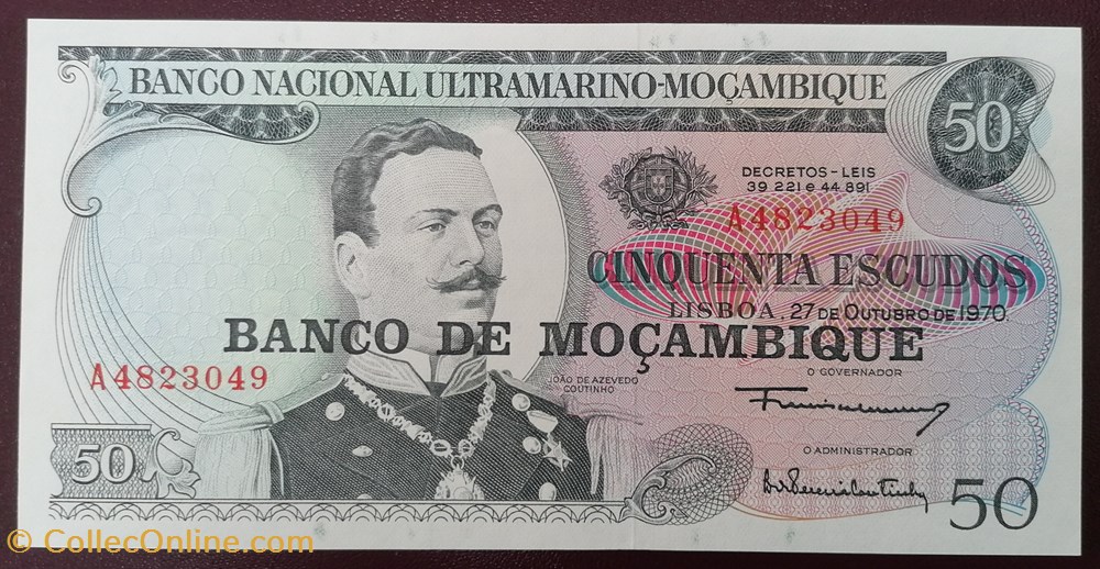 Mozambique P-116 50 escudos mozambicains 1976 billet afrique mozambique p 116 50 escudos mozambicains 1976