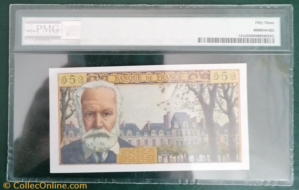 France P-141a 5 Nouveaux francs Victor Hugo 1961 billet europe france p 141a 5 nouveaux francs victor hugo 1961