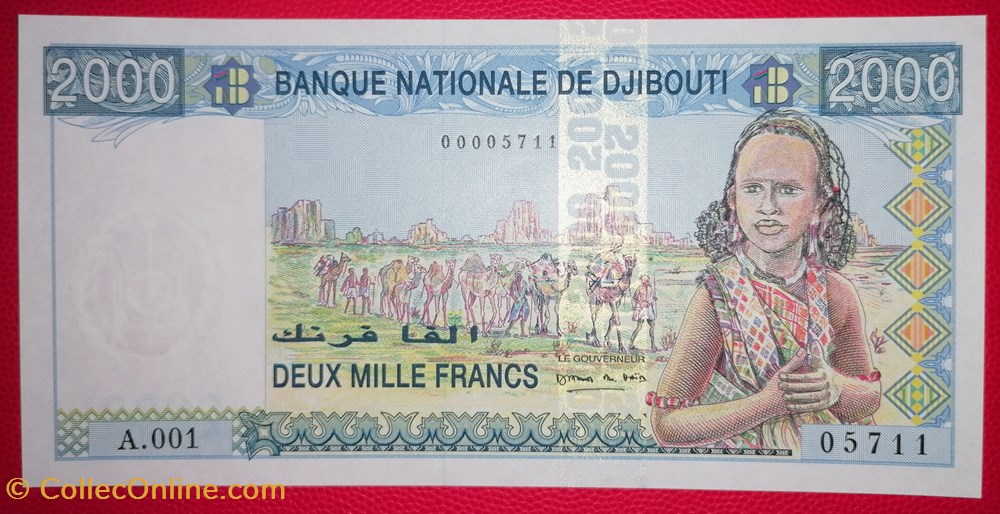 Djibouti P-040a 2000 francs 1997 billets afrique djibouti p 040a 2000 francs 1997