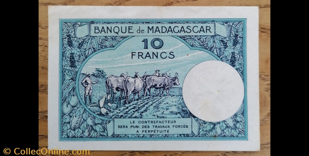 billet afrique madagascar p 036a 2 10 francs nd 1937