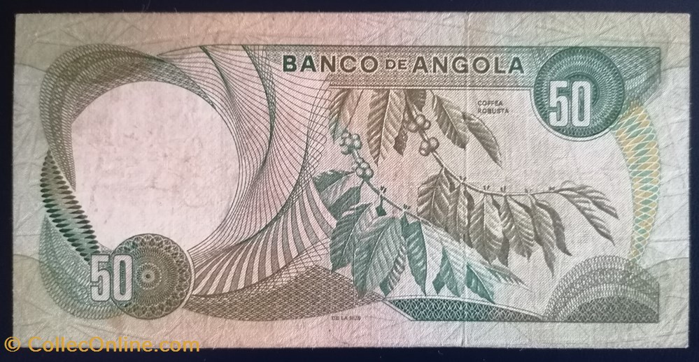 billet afrique angola p 100 50 escudos 1972
