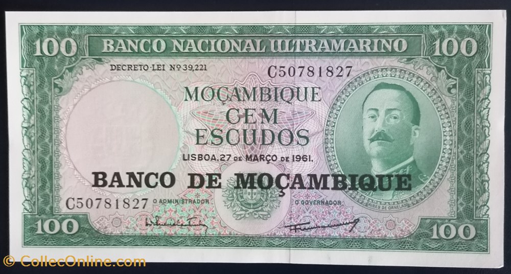 Mozambique P-117a 100 escudos mozambicains 1976 billet afrique mozambique p 117a 100 escudos mozambicains 1976