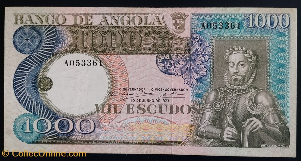 billet afrique angola p 108 1000 escudos 1973