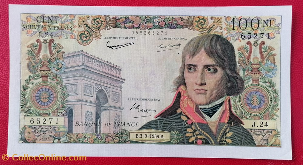 France P-144a.3 100NF francs Bonaparte 1959 billets europe france p 144a 3 100nf francs bonaparte 1959
