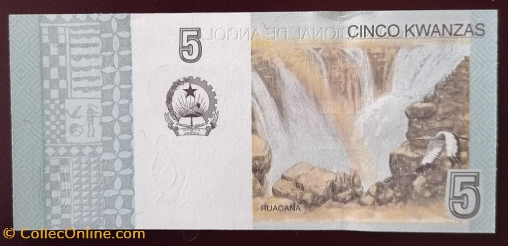 billet afrique angola p 151 5 kwanzas 2012