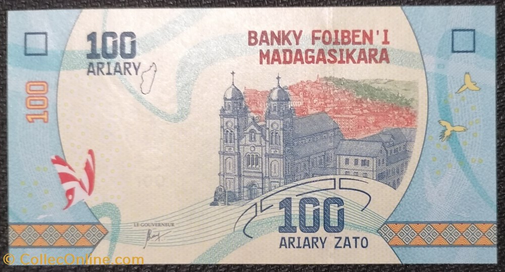 billet afrique madagascar p 097a 100 ariary 2017