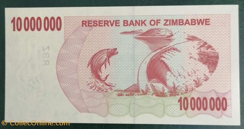 billet afrique zimbabwe p 055b 10 000 000 dollars 2008