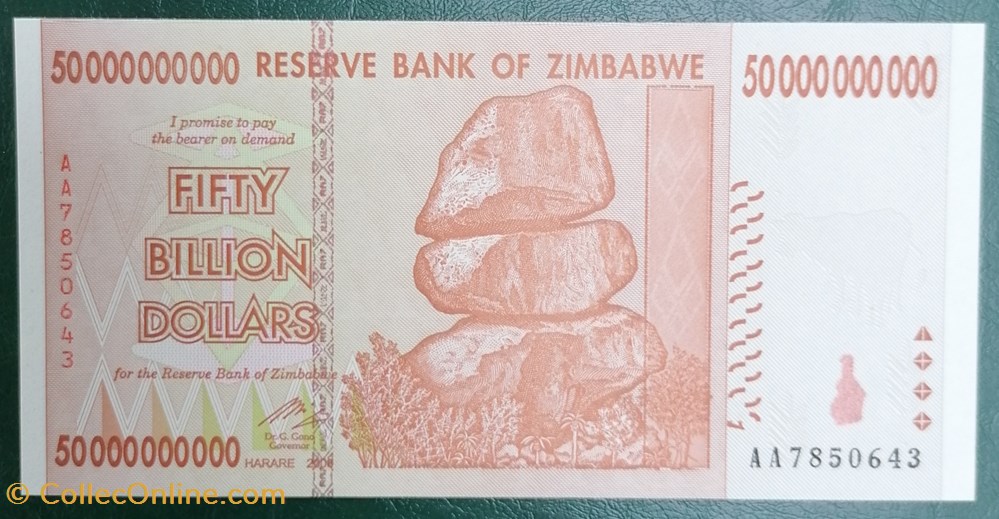 billet afrique zimbabwe p 087 50 billion dollars 2008