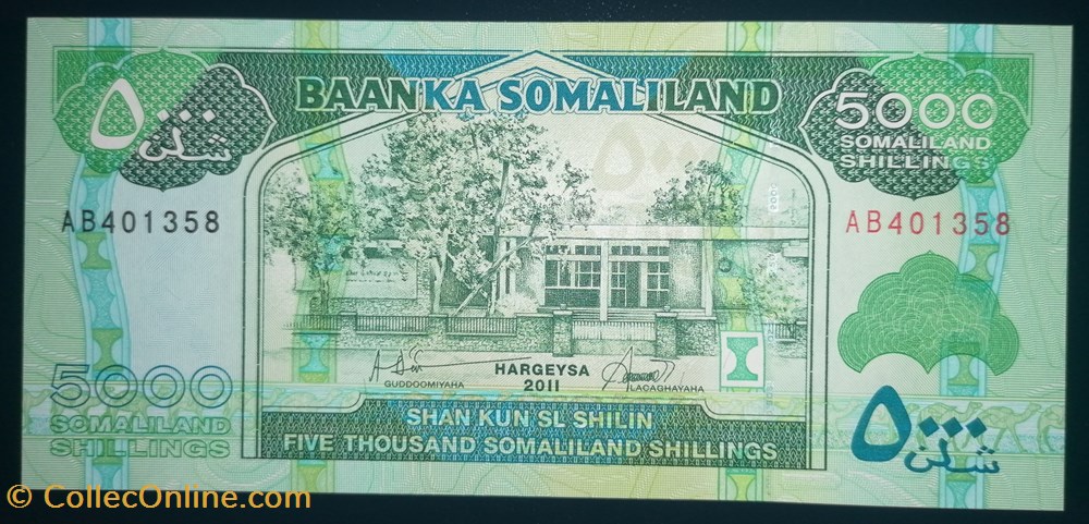 Somaliland P-21a 5000 somaliland shillings 2011 billet afrique somaliland p 21a 5000 somaliland shillings 2011