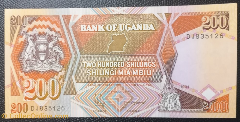 billet afrique ougandum ouganda p 032b 2 200 shillings 1994