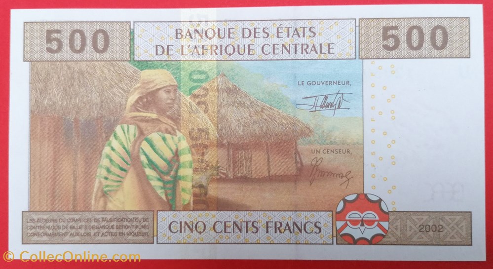 Afrique centrale (Etats de l') P-202Ub 500 francs 2005-2006 billets afrique centrale etats de p 202ub 500 francs 2005 2006