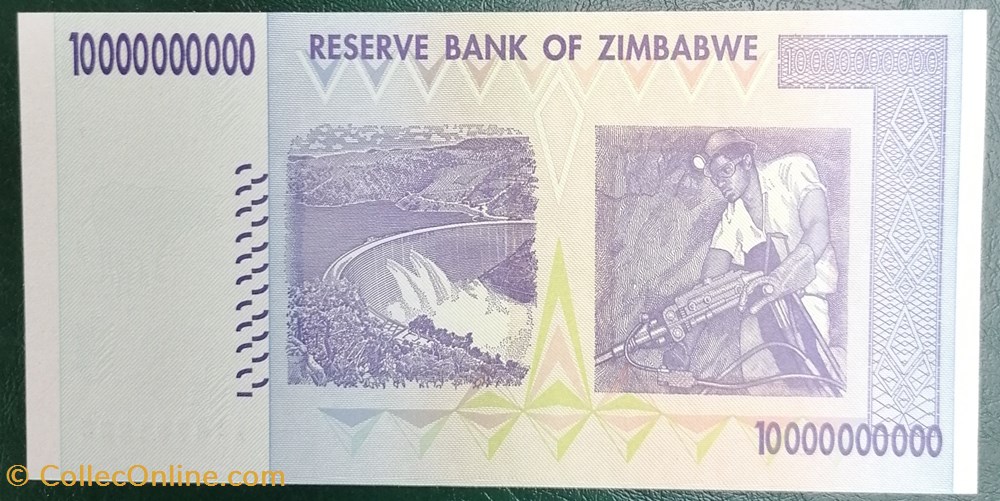 billet afrique zimbabwe p 085 10 billion dollars 2008