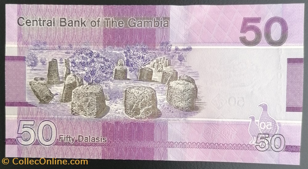 Gambie P-040a 50 Dalasis 2019 billets afrique gambie p 040a 50 dalasis 2019