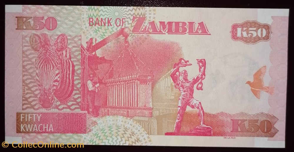 billets afrique zambie 50 kwacha