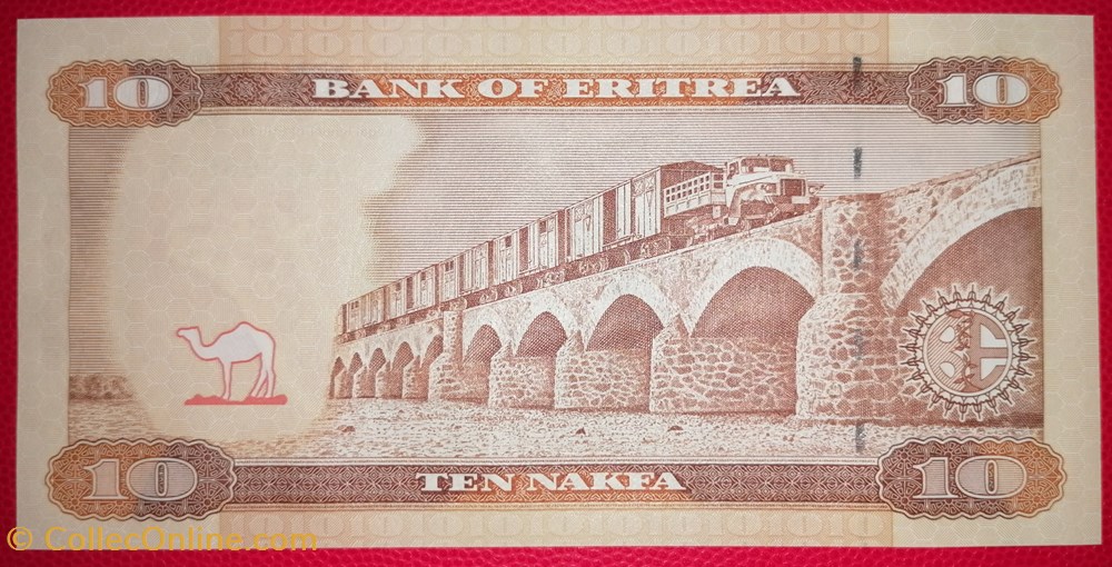 Erythrée P-011a 10 Nakfa Erythrée 2012 billets afrique erythree p 011a 10 nakfa erythree 2012