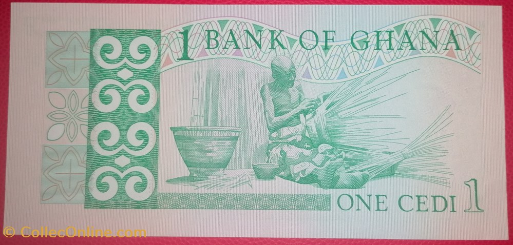 Ghana P-017b 1 cedi 1982 billets afrique ghana p 017b 1 cedi 1982