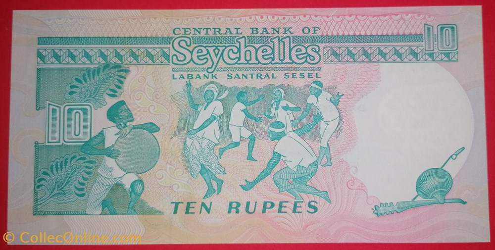Seychelles P-032 10 roupies 1989 billets afrique seychelles p 032 10 roupies 1989