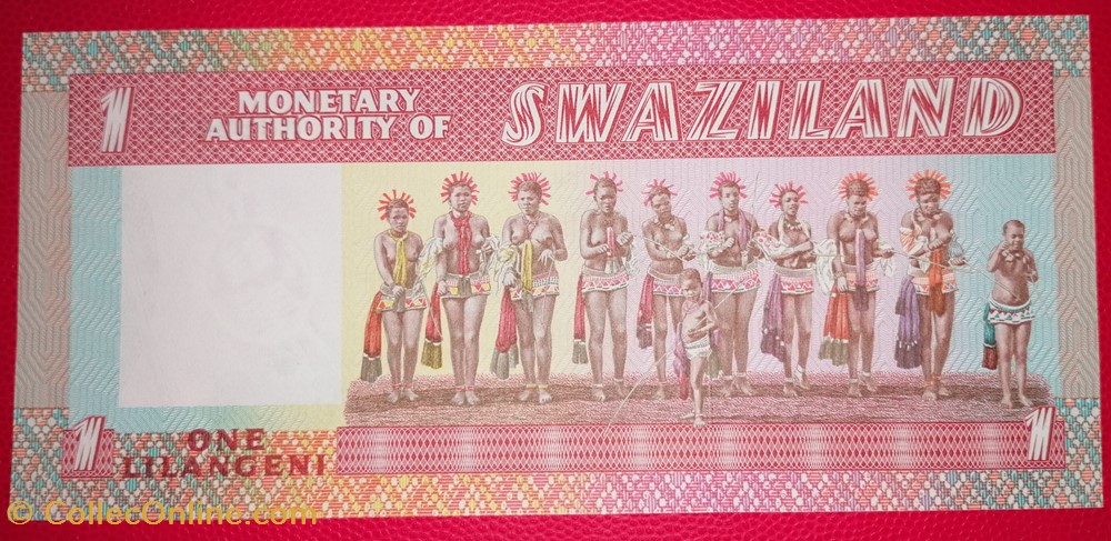 Swaziland P-001 1 Lilangeni 1974 billets afrique swaziland p 001 1 lilangeni 1974