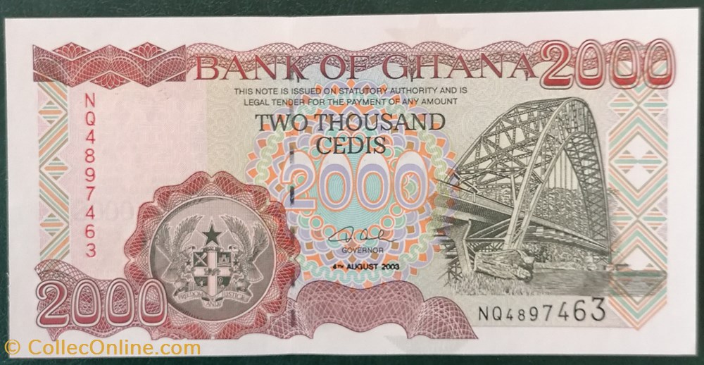 billets afrique ghana p 033h 2000 cedis 2003
