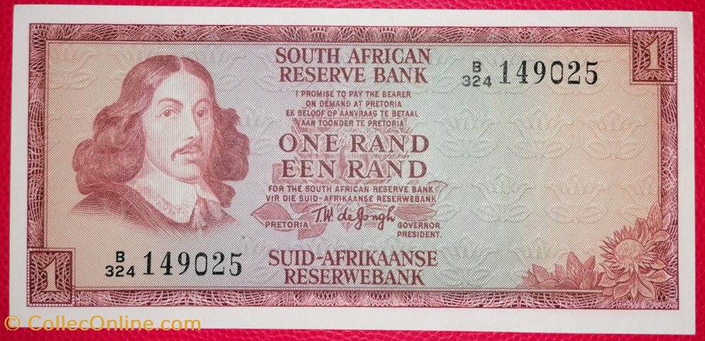 billets afrique du sud p 0116b 1 rand 1975