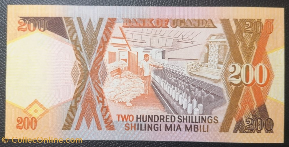 billet afrique ougandum ouganda p 032b 2 200 shillings 1994