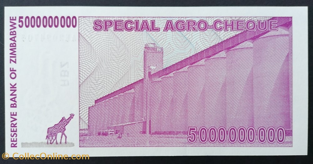 billet afrique zimbabwe p 061 5 billion dollars 2008