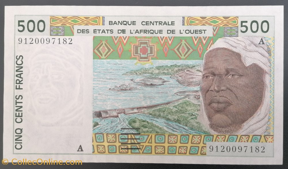 Afrique de l'ouest (Etats d') P-110 Aa 500 francs 1991 billets l afrique de ouest etats p 110 aa 500 francs 1991