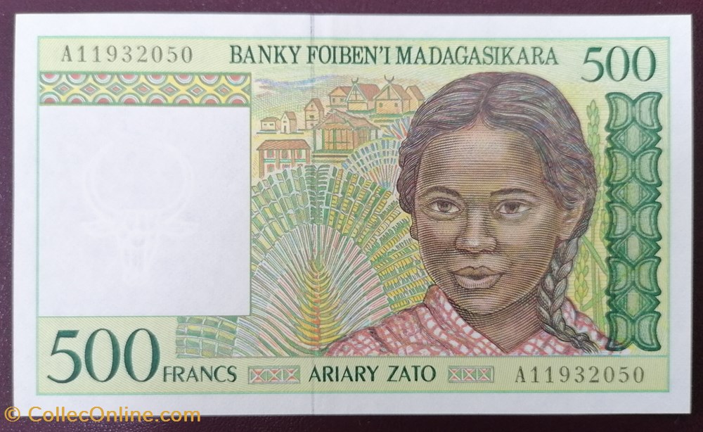 billet afrique madagascar p 075a 500 francs 1994