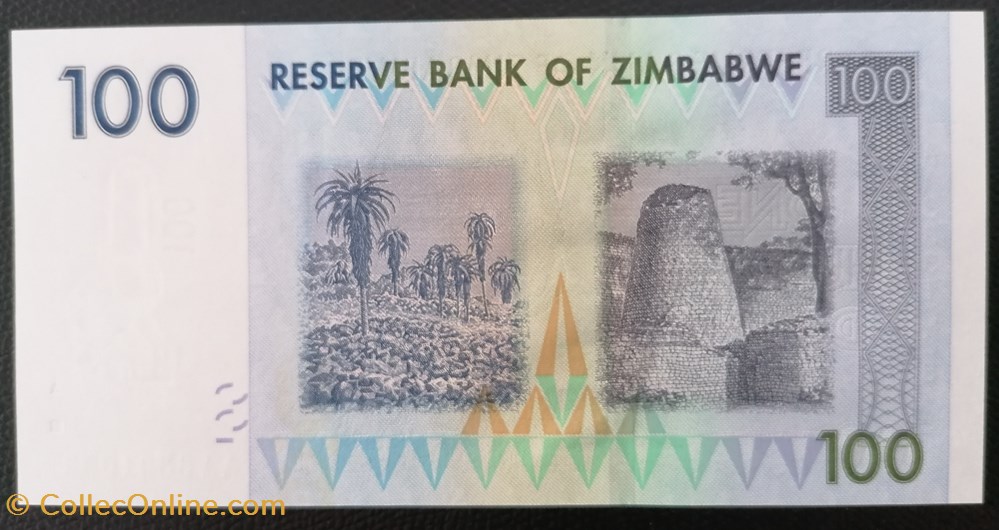 billet afrique zimbabwe p 069 100 dollars 2007