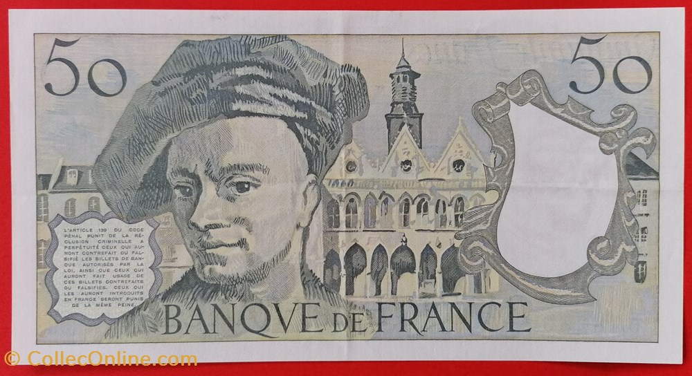 billet europe france p 152e 2 50 francs quentin de la tour 1991