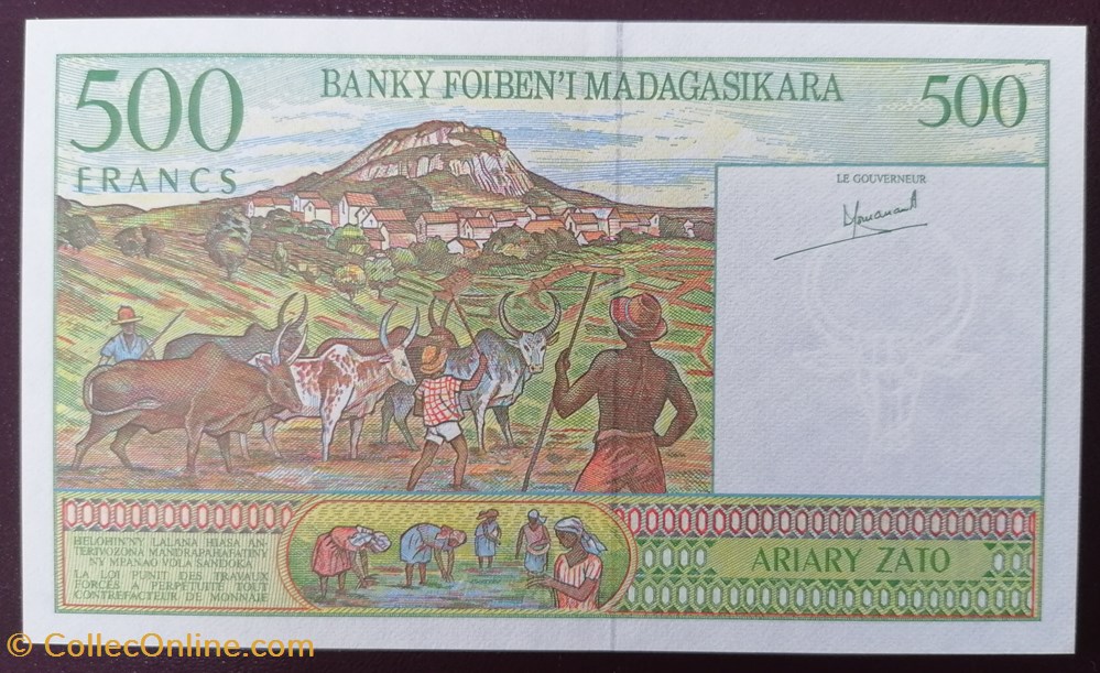 billet afrique madagascar p 075a 500 francs 1994