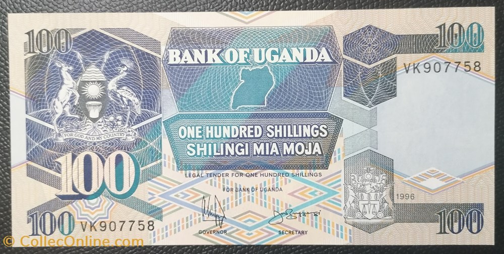 Ouganda P-031c.2 100 shillings 1996 billet afrique ougandum ouganda p 031c 2 100 shillings 1996