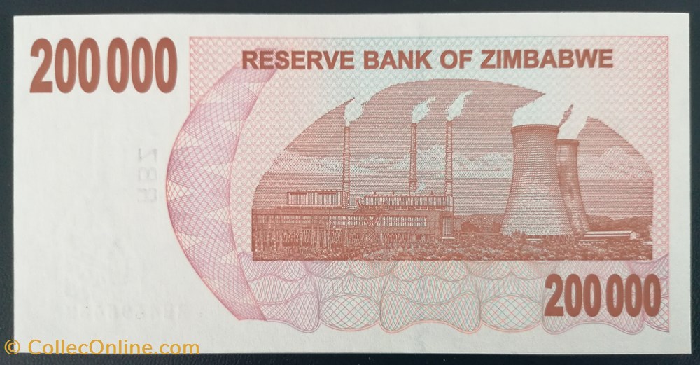 billet afrique zimbabwe p 049 200 000 dollars 2007