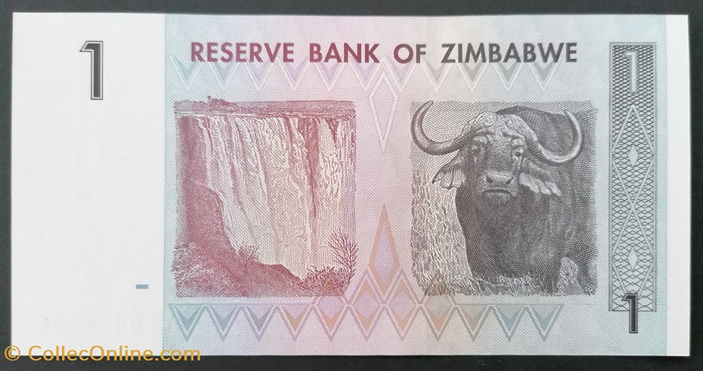 billet afrique zimbabwe p 065 1 dollar 2007