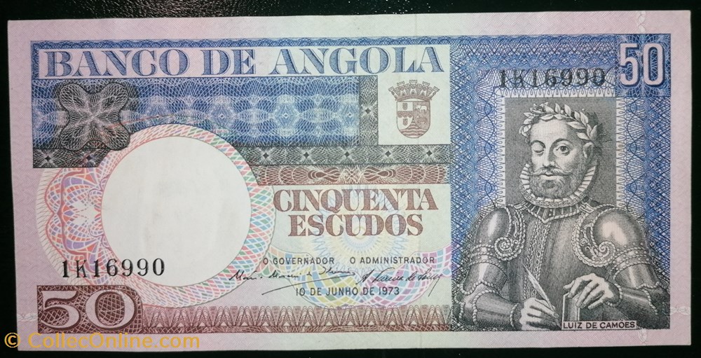 billet afrique angola p 105 50 escudos 1973