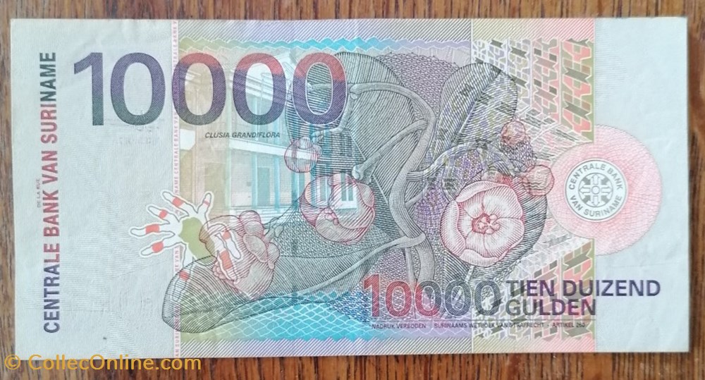 billet amerique du sud suriname 10 000 gulden surinam
