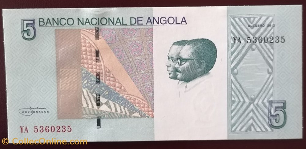 billet afrique angola p 151 5 kwanzas 2012
