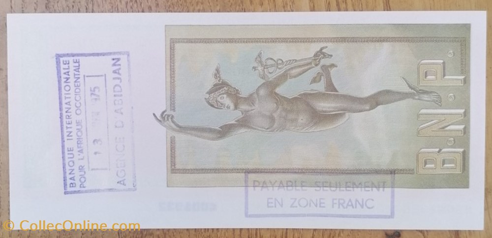 Afrique occidentale chèque 1975 billet ouest afrique occidentale cheque 1975