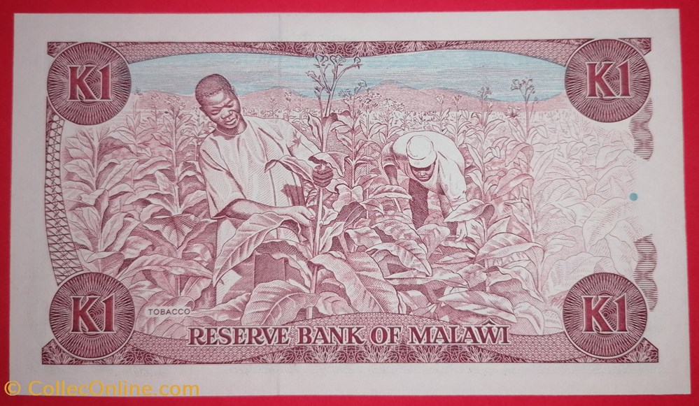 billets afrique malawi p 019b 1 kwacha 1988