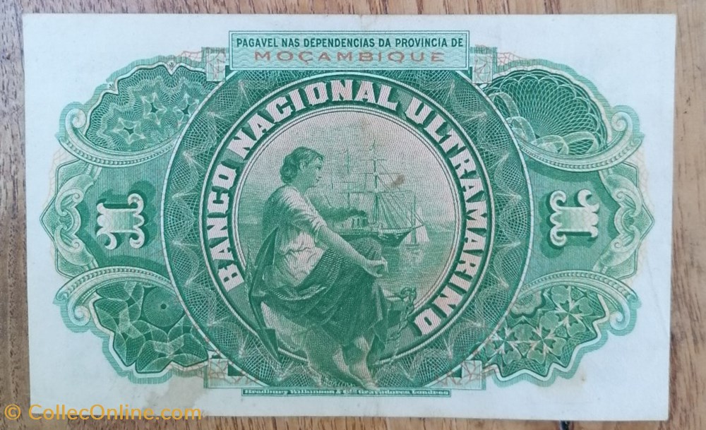 Mozambique P-081.2 Un escudo 1941 billet afrique mozambique p 081 2 un escudo 1941