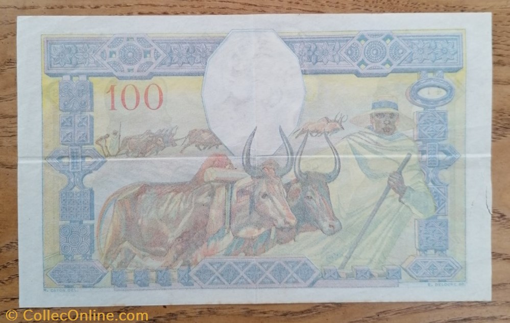 Madagascar P-040a.2 100 francs ND 1937 billet afrique madagascar p 040a 2 100 francs nd 1937