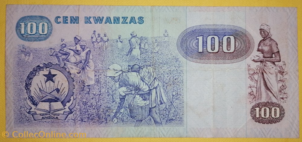 billets afrique angola p 119 100 kwanzas 1984