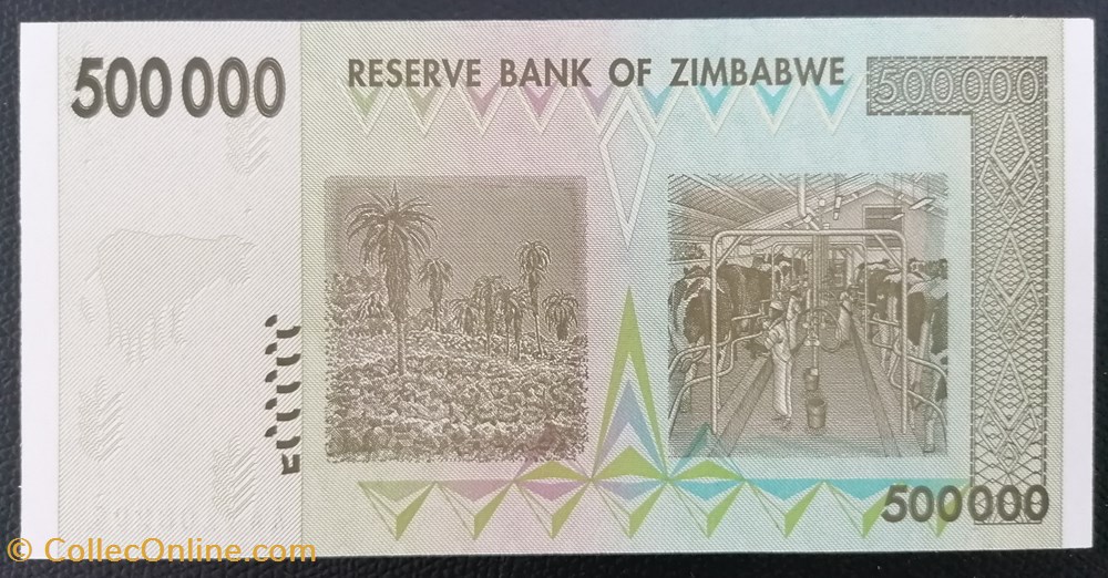 billet afrique zimbabwe p 076 500 000 dollars 2008