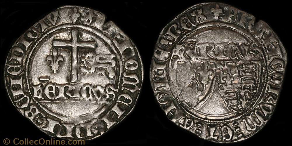 Blanc aux écus - Saint-Lô monnaie france royale blanc aux ecus saint lo