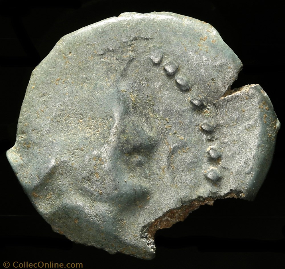 monnaie antique av jc ap gauloise bronze medioma au griffon