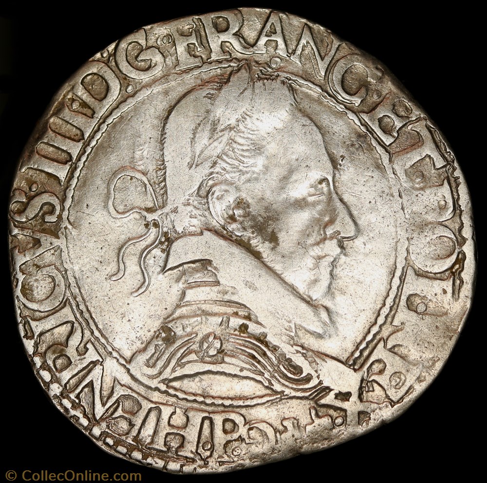 Franc au col plat 2 monnaie france royale franc au col plat